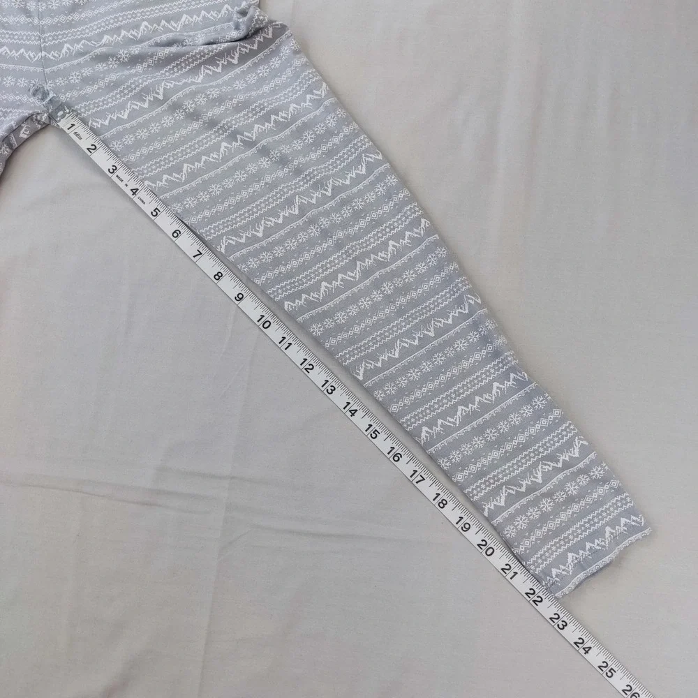 32 Degrees Heat Thermal Set Girls Large Blue Fair Isle Mountain Base Layer PJ